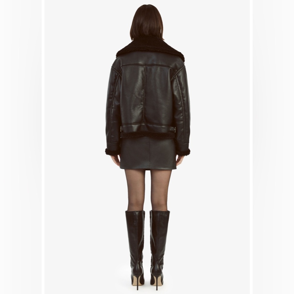Bardot Dasha Vegan Leather Jacket In Black - Picture 5 of 10